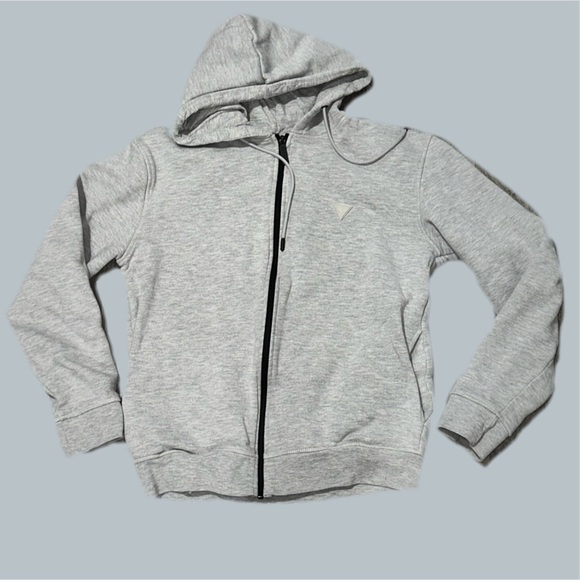 Grey Zip Up Women’s Guess small unisex athletic basics comfortable black accents - Picture 1 of 9